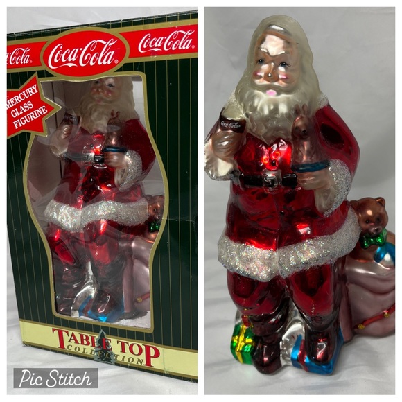 Coca Cola Other - SALE Vintage 90’s Table Top Collection Coca Cola Santa Mercury Glass Figurine